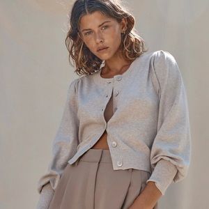 NWT Wilfred/Aritzia Alessia Cardigan (Heather Oatmeal, Small)